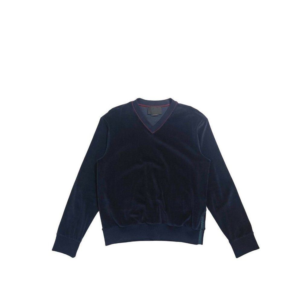 Prada FW2018 DSWT Velour Sweater - Navy Blue RRP$840 S
